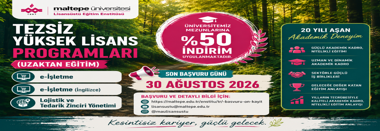 Tezsiz Yüksek Lisans Programlarımız (Uzaktan Eğitim)
